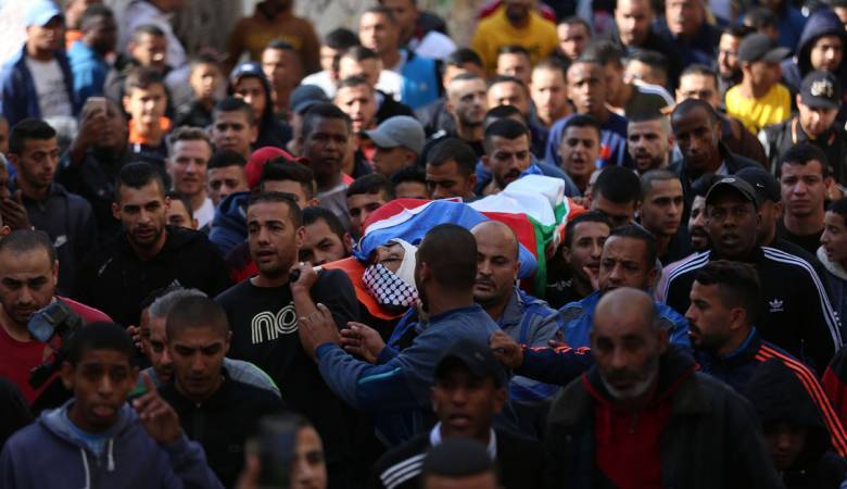 طولكرم الفلسطينيى تشيع الشهيد محمد حبالي