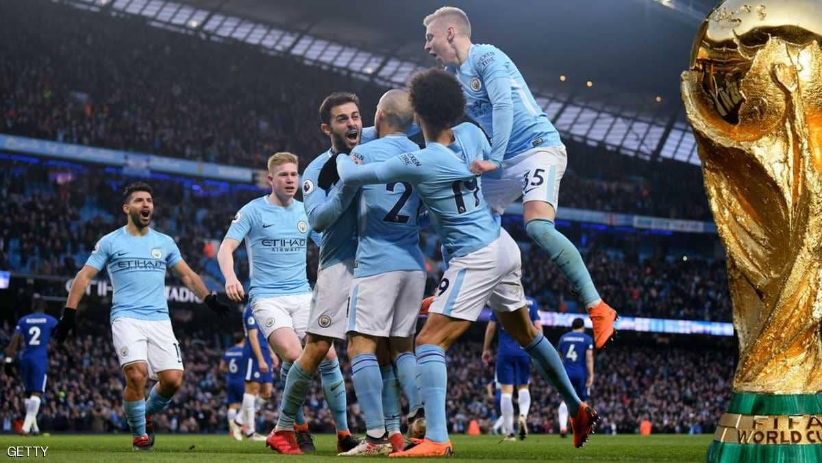 بالأرقام.. مانشستر سيتي الأكثر استفادة من مونديال روسيا