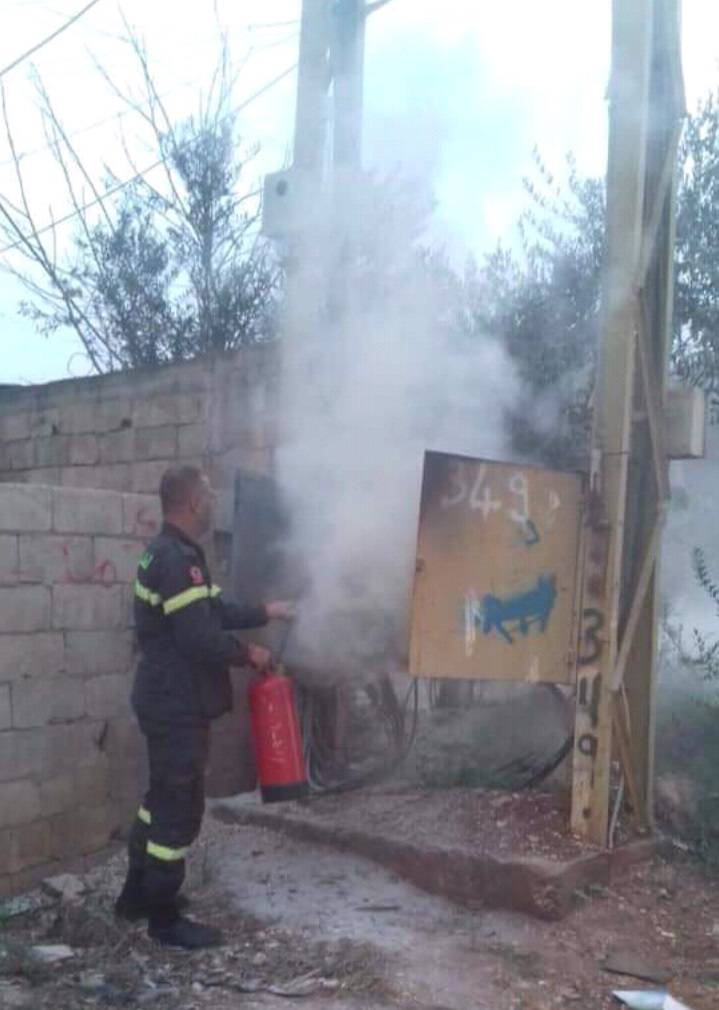 اندلاع حريق في محول كهربائي في وادي خالد