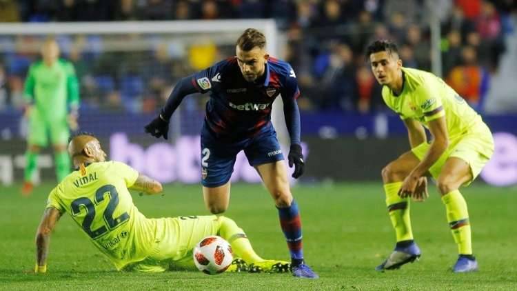 برشلونة يقع في كمين ليفانتي