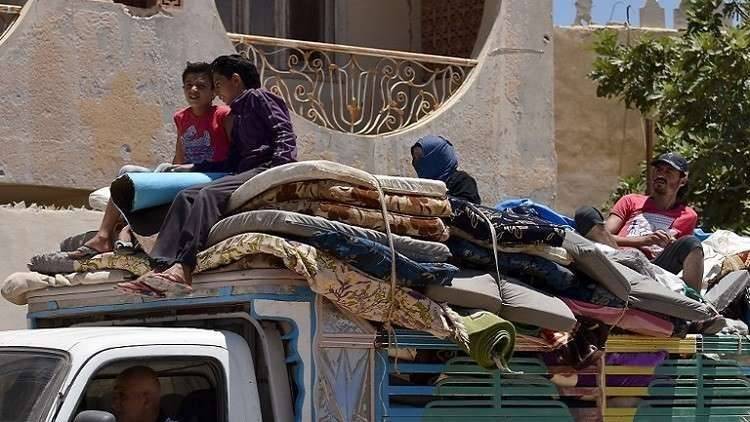 نزوح  شرق الفرات نحو الرقة ودير الزور التي تحت السيطرة الامريكية