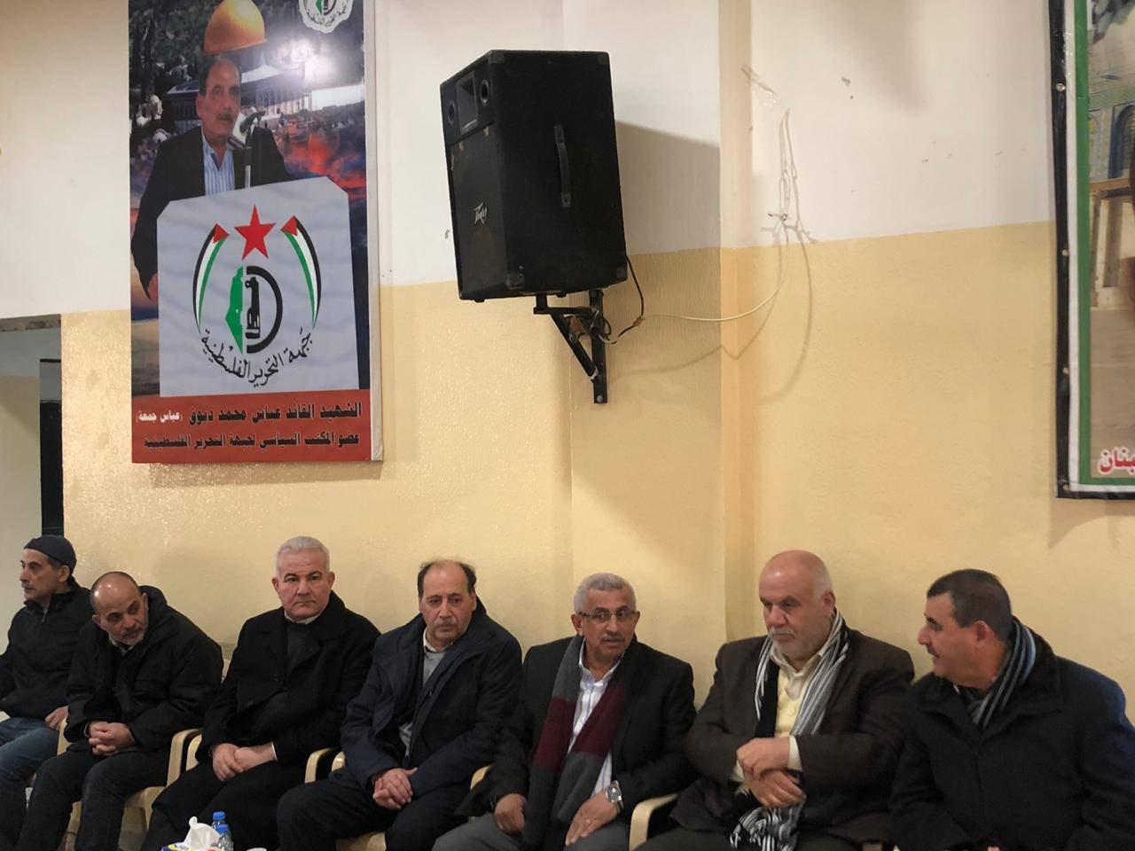 أسامة سعد يقدم واجب العزاء بعضو  قيادة جبهة التحرير الفلسطينية المناضل عباس جمعة