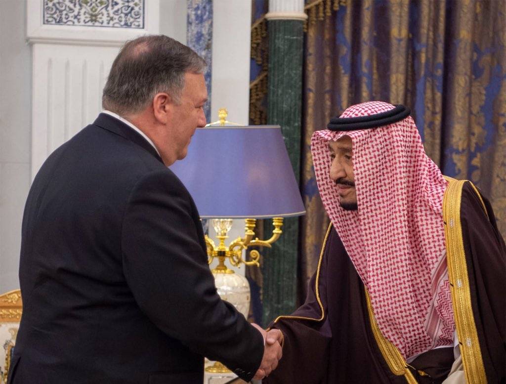 الملك سلمان يستقبل وزير الخارجية الأمريكي