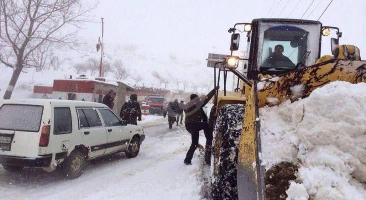 طريق ترشيش زحلة سالكة أمام جميع المركبات باستثناء الشاحنات