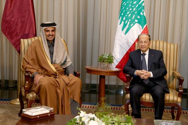 الخلوة عميقة جداً بين عون وامير قطر