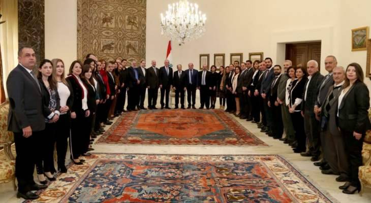 الرئيس عون استقبل وفداً من مصلحة الابحاث العلمية الزراعية بحضور زعيتر