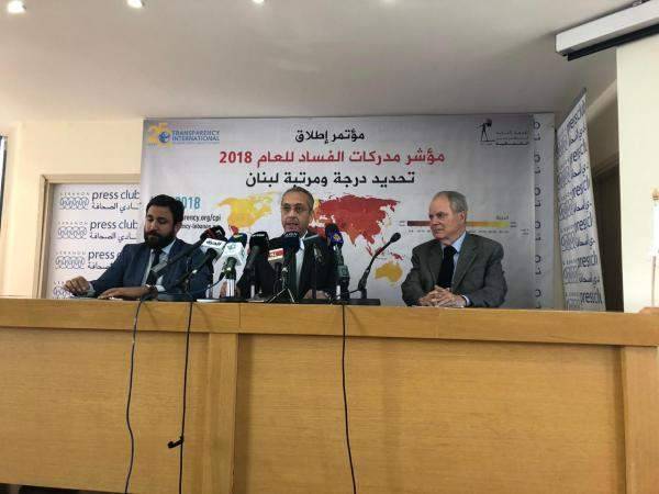 للمرة السادسة على التوالي لبنان يحافظ على  المرتبة 180/138 في مؤشر مدركات الفساد 2018