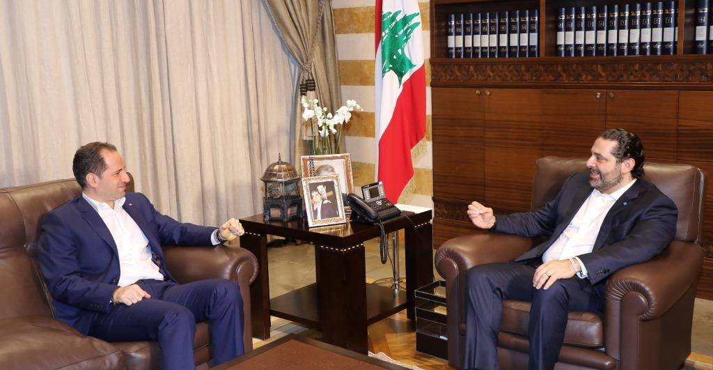 الحريري عرض المستجدات مع الجميل