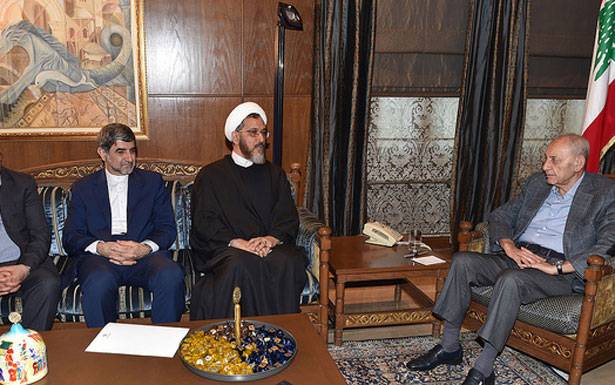 بـــري أبــرق لــلــبــابــا مُــرحّباً بــزيـارتـــه

وعرض مـع وفد إيراني التطوّرات