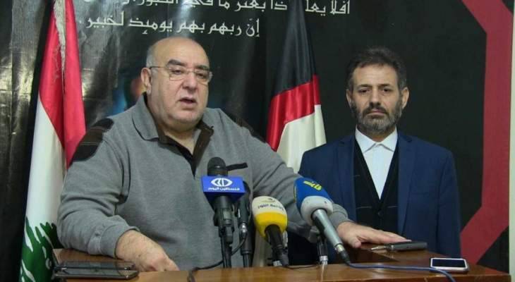 حمدان: نطالب الحكومة الجديدة بتنظيم أوضاع الفلسطينيين والسماح لهم بالعمل