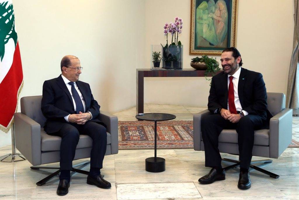 عون يلتقي الحريري قبيل جلسة مجلس الوزراء