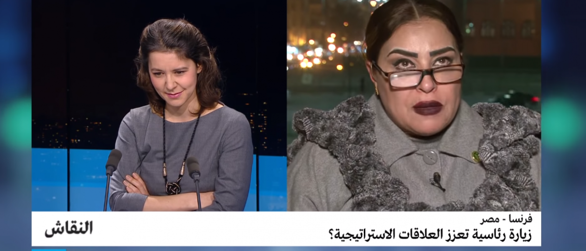 شاهد.. برلمانية مصرية لحقوقية فرنسية: حقوق الإنسان عند 