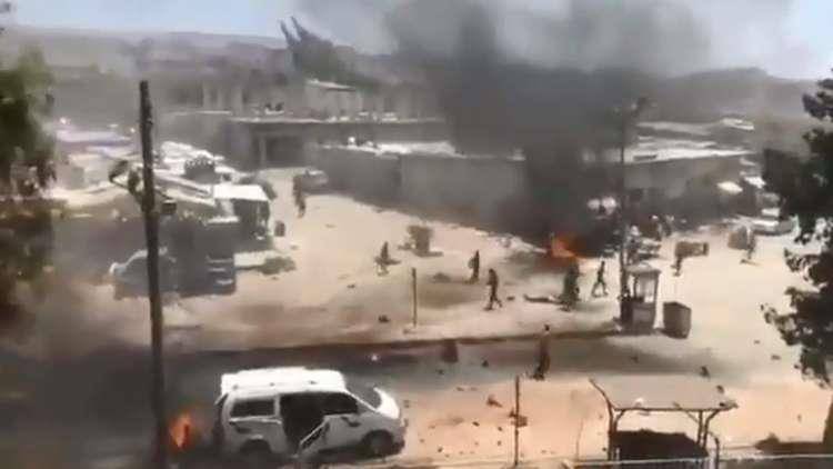 انفجار سيارة مفخخة أمام مقر عسكري شمالي عفرين السورية