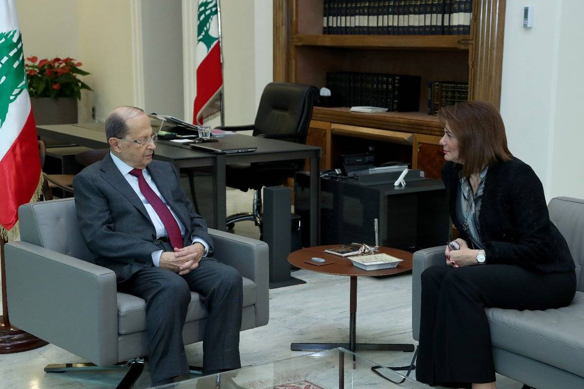 الرئيس عون يلتقي وزيرة الداخلية في بعبدا