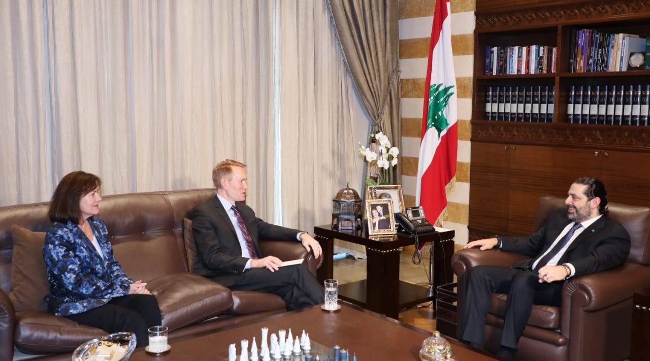 الحريري عرض ولانكفورد الاوضاع والتقى زوارا