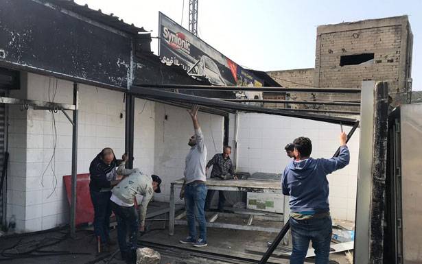 تفكيك المحلات المخالفة عند مدخل بيروت الشمالي