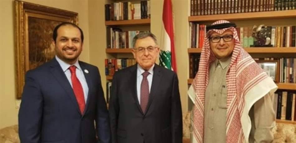 الشامسي وبخاري يزوران السنيورة.. وإشادة بدوره في حماية لبنان