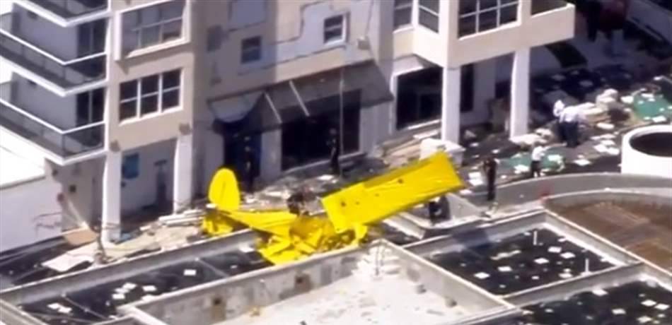 بالفيديو..مقتل قائد طائرة خاصة اثر اصطدامها بمبنى سكني! (فيديو)