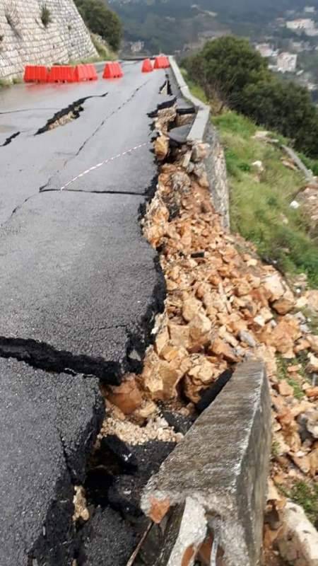 في الشوف..العاصفة تقطع الطرق وتقفل المدارس