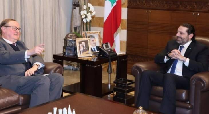 الحريري بحث مع دوكان بالجهود والخطوات المطلوبة لتنفيذ مقررات مؤتمر "سيدر"