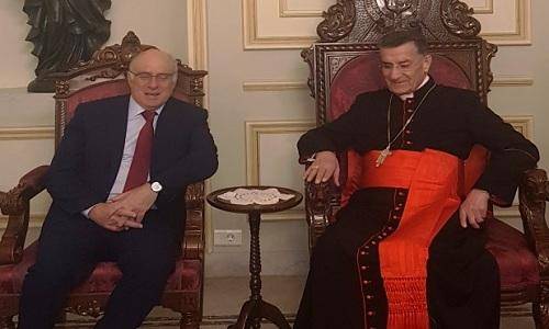 الراعي التقى وزير العمل وسفير فرسان مالطا