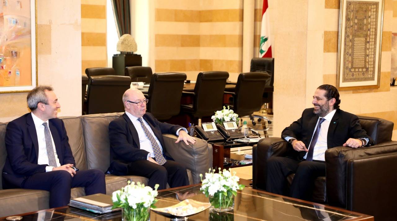 الحريري يلتقي وزير الدولة البريطاني لشؤون الشرق الأوسط