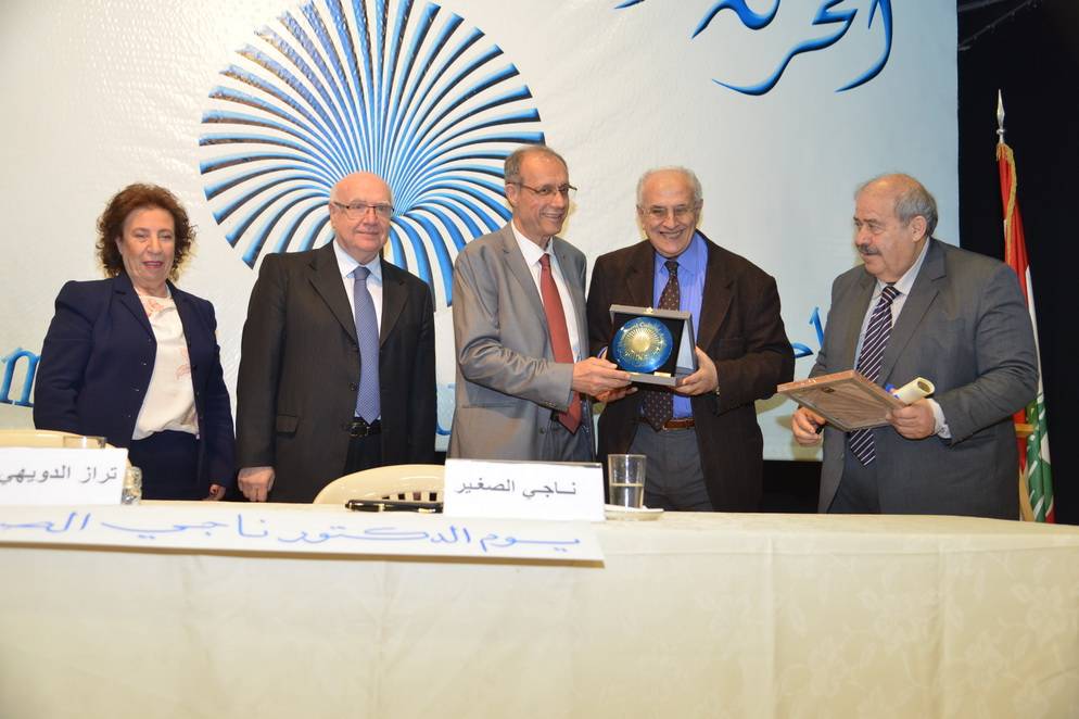 المُنتج صادق الصبّاح في تكريم البروفسور ناجي الصغير في مهرجان الكتاب‎