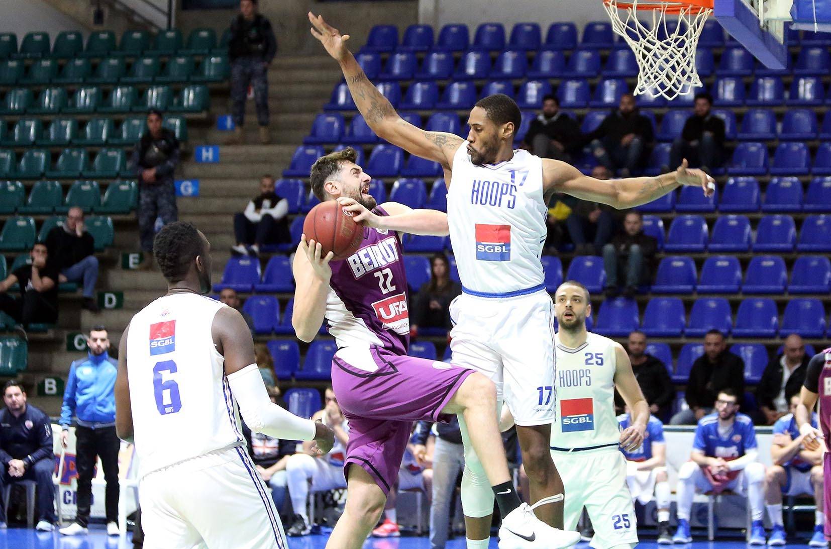 بطولة السلة : فوز بيروت على هوبس (81-64)