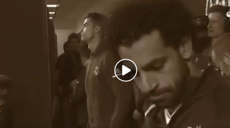 بالفيديو- لن تصدق كيف استقبل كريستيانو رونالدو ، محمد صلاح!