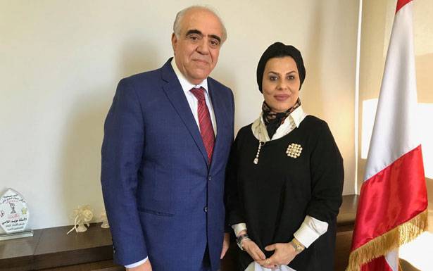 القصيفي التقى مديرة كونا