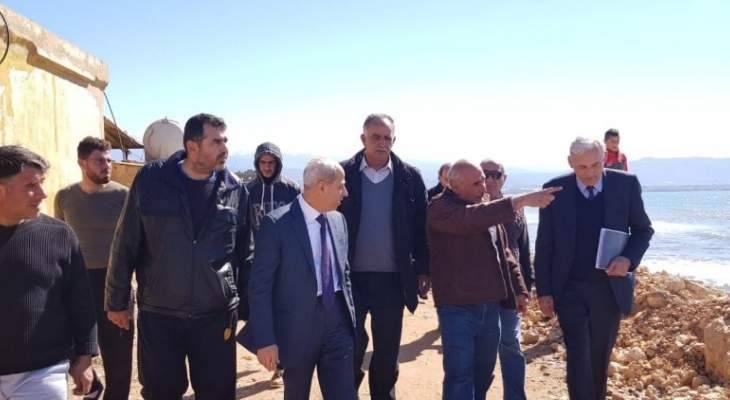 خير والقيسي تفقدا أعمال التحصين على شاطىء حي البحر عكار