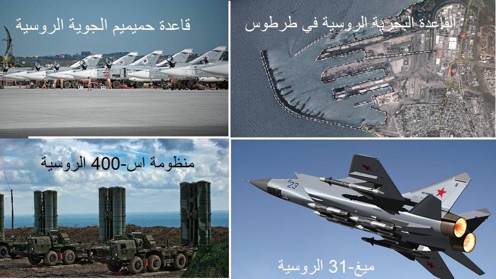 خبر خطير
سوريا تطلب صواريخ اس-400 وميغ-31 مقابل اتفاق مدة 30 سنة للقاعدتين الروسيتين الجوية والبحرية