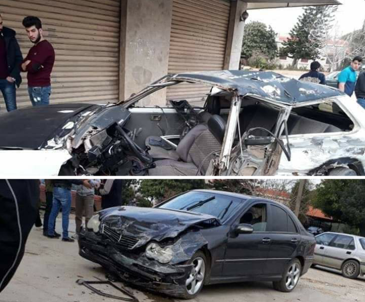 جريحان في حادث سير على طريق عام حلبا