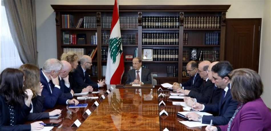 عون أمام وفد فرنسي: نرغب ان تساعدنا فرنسا واوروبا على اعادة النازحين