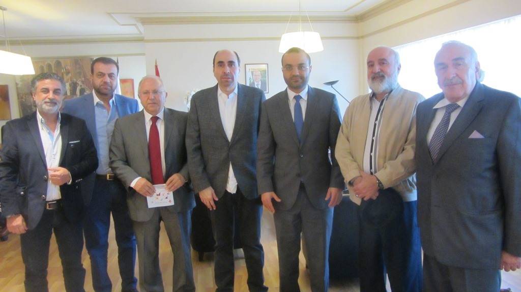 داود إستقبل منى الهراوي ومدير الكونسرفتوار ورئيس مجلس الملحنين وسفير المنظمة الدولية للثقافة
