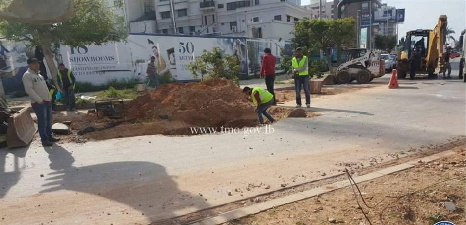 السير مقطوع على طريق الجناح - بيروت!