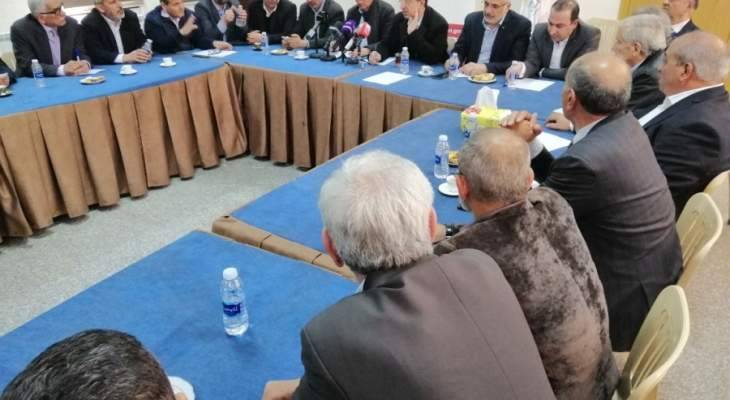 نواب بعلبك الهرمل: قلقون من هذه المشكلة وتداعياتها وسنبحث عن وسائل علاجها