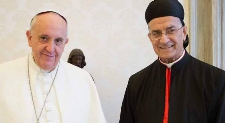 البابا فرنسيس هنأ البطريرك الراعي بعيد البشارة