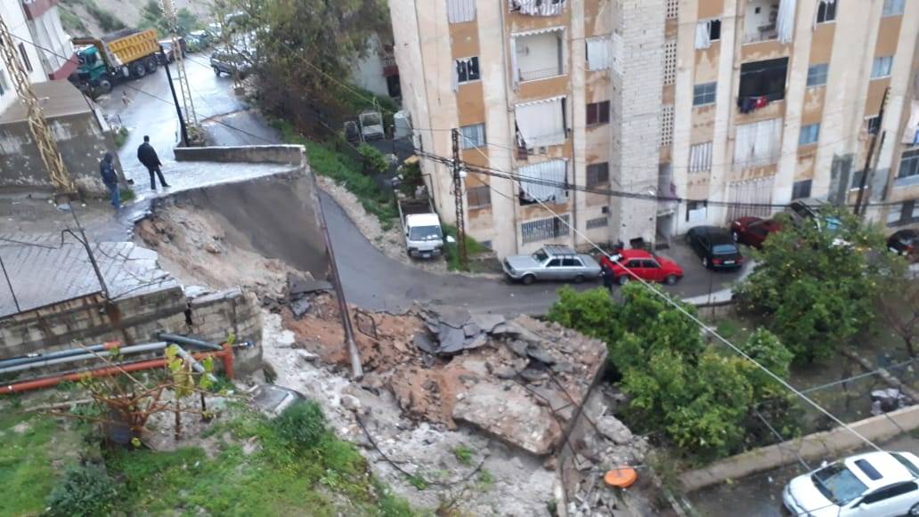 بلدية حارة صيدا ناشدت هيئة الإغاثة رفع أضرار الانهيارات