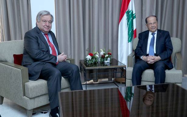 وصل الى تونس... والسبسي وأبو الغيط استقبلاه في المطار

عون لغوتيريس : الأولويّة بالنسبة للبنان عودة النازحين

لبنان يُطالب الأمم المتحدة بمساعدته في ترسيم الحدود البحريّة