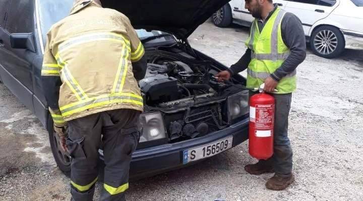 الدفاع المدني: إخماد حريق سيارة على طريق مركبا- عديسة وآخر داخل شقة في عاليه