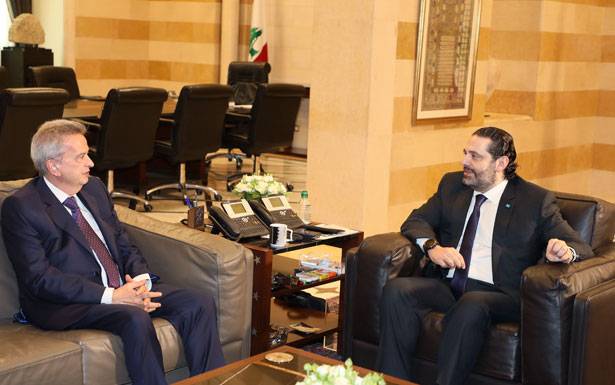الحريري استقبل حاكم مصرف لبنان