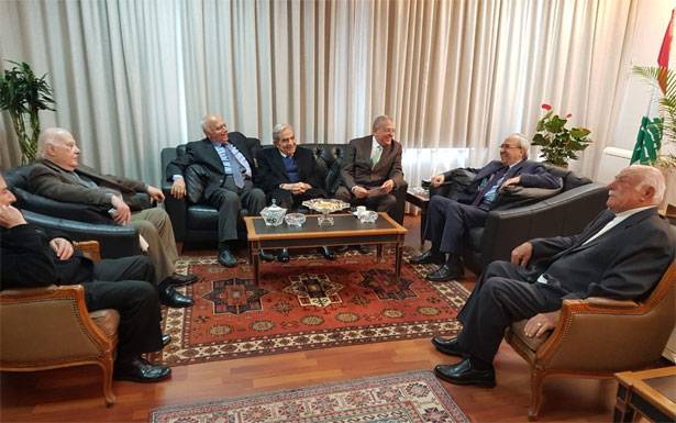 سرحان استقبل
وفد «رابطة قدامى القضاة»