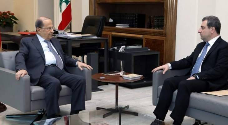 الرئيس عون استقبل بو فاعور وعرض معه شؤون الوزارة