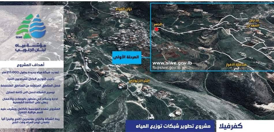 مياه لبنان الجنوبي تطلق أولى مراحل أشغال مشروع كفرفيلا