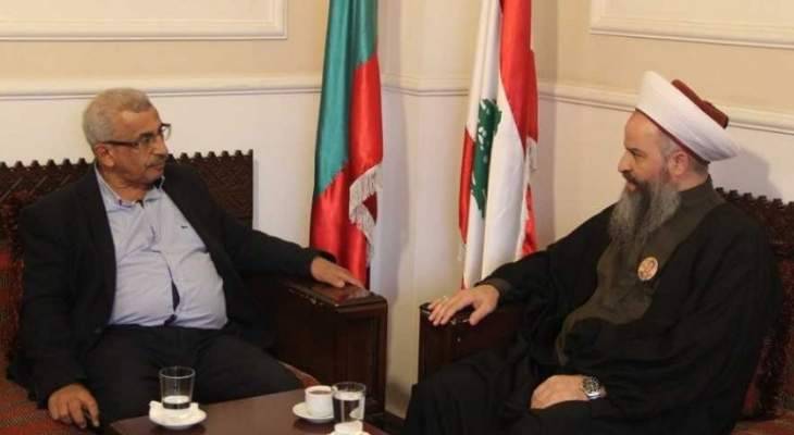 سعد استقبل الشيخ خضر الكبش في صيدا