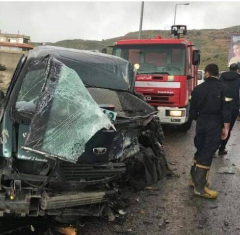 بالصور: حادث مروع على طريق ضهر البيدر...ووقوع إصابات