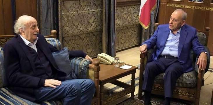 وصول جنبلاط إلى عين التينة للقاء بري يرافقه العريضي
