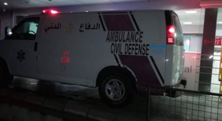 الدفاع المدني: سقوط عاملة أجنبية من الطبقة الثالثة في صور