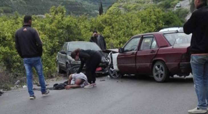 جريحان نتيجة حادث سير على طريق الغازية